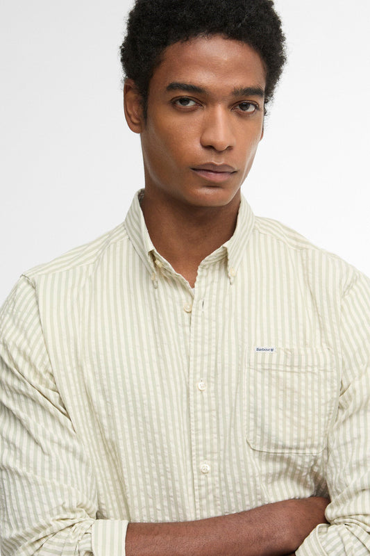 Cresswell Seersucker Tailored Long-Sleeved Shirt