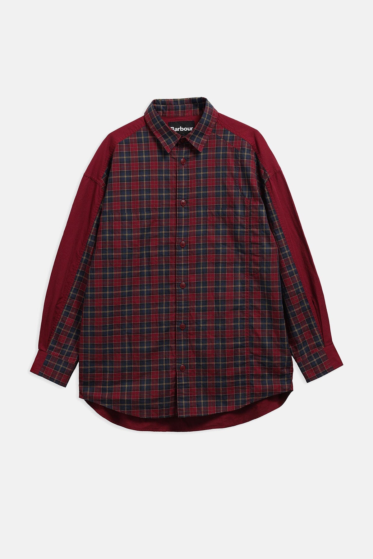 Split Pocket Long-Sleeved Tartan Shirt
