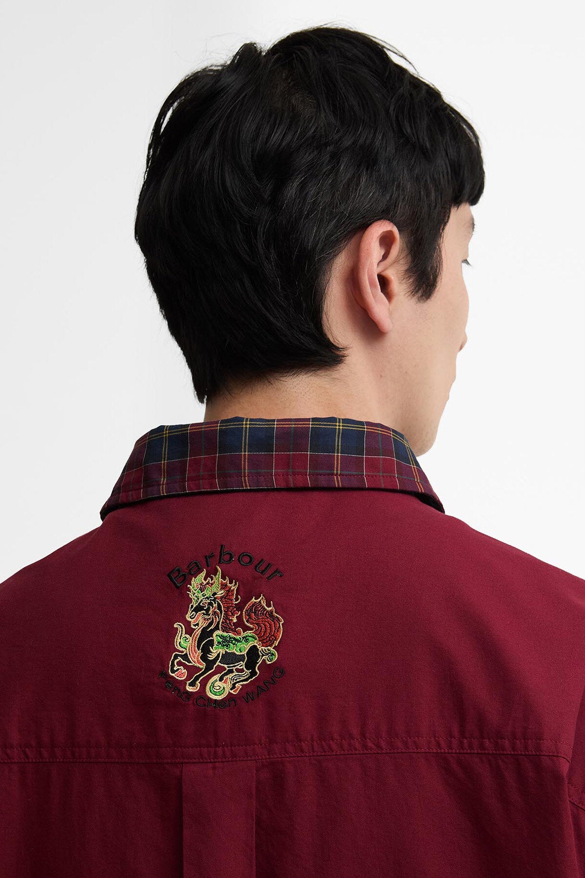 Split Pocket Long-Sleeved Tartan Shirt