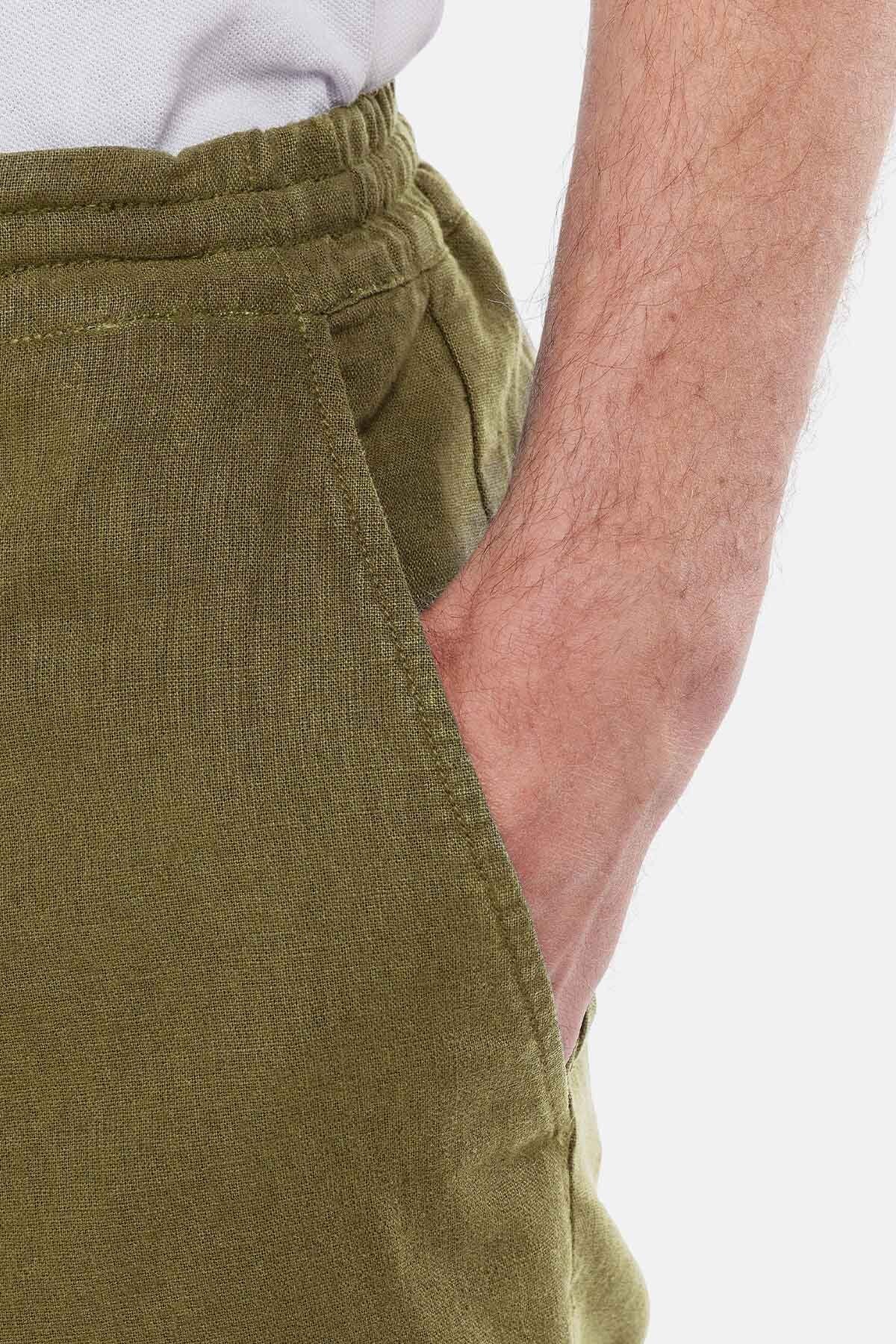 Linen Cotton Mix Shorts