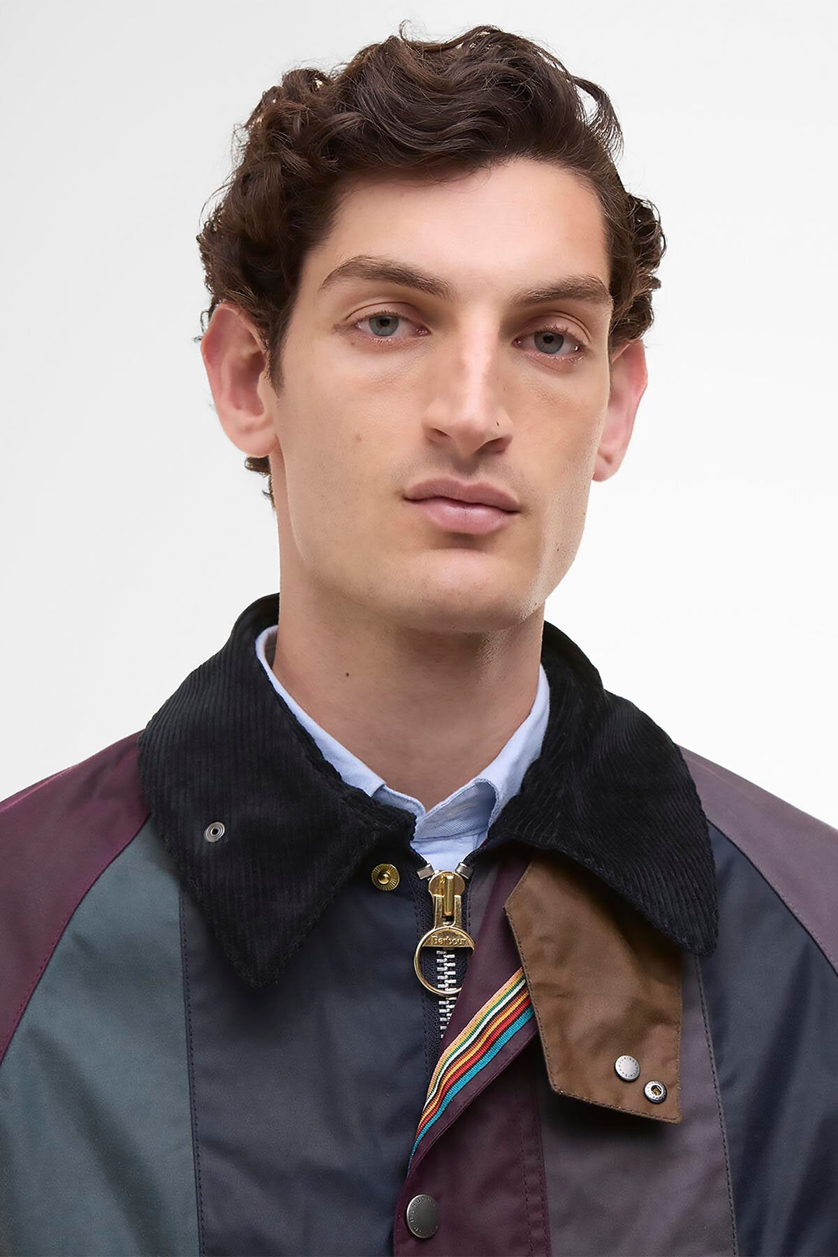 Paul Smith loves Striped Oversized Bedale Waxed Jacket