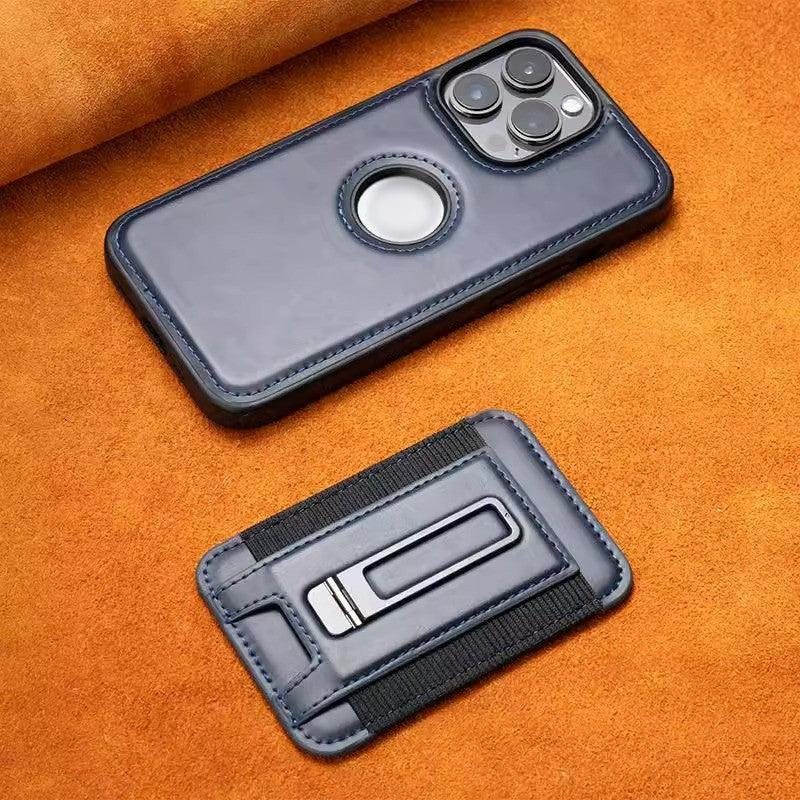 Leder-Magnetkartenhalter-Handyhülle