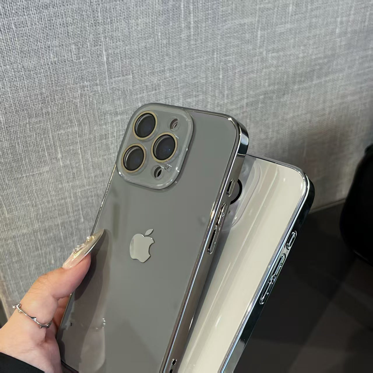 Leichtes Luxus-Hartglas für iPhone-Hülle