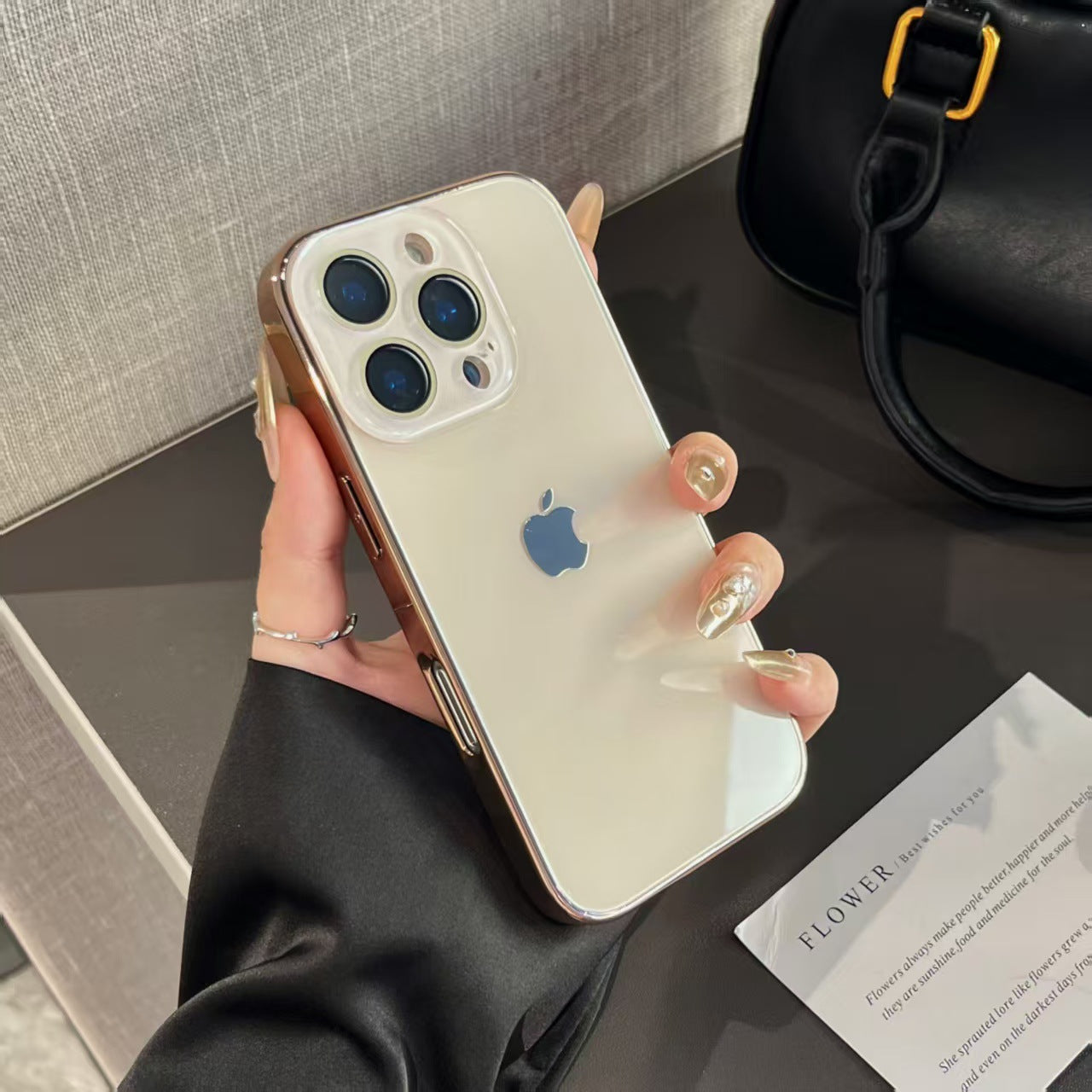 Leichtes Luxus-Hartglas für iPhone-Hülle