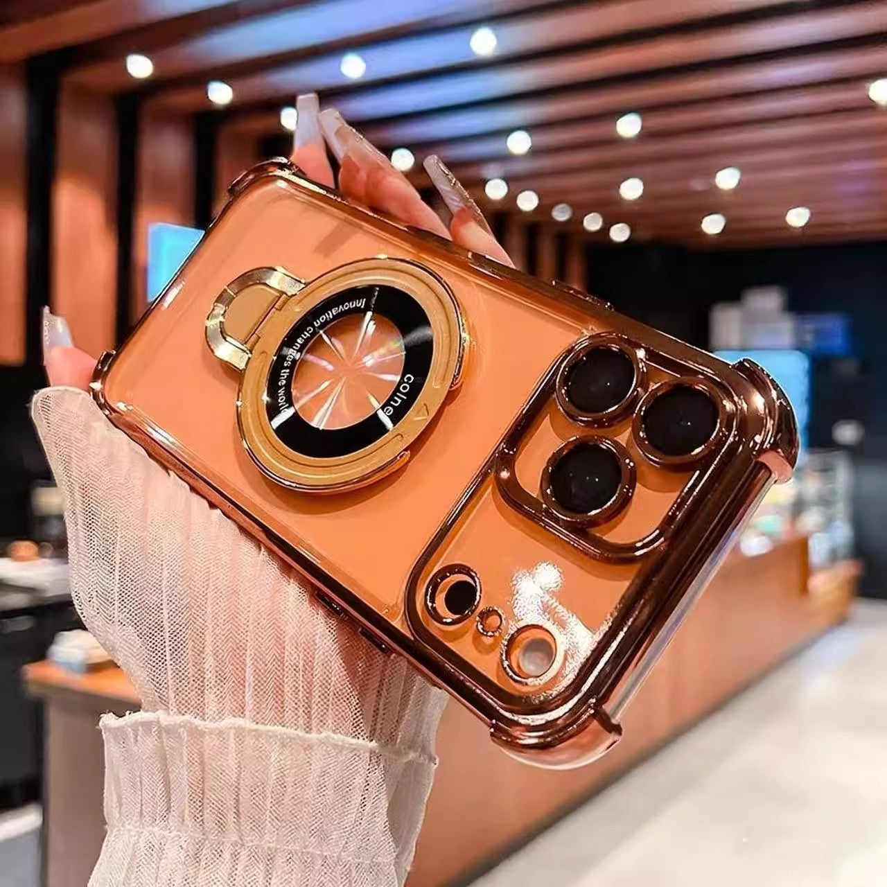 🔥Neu eingetroffen: Handyhülle für iPhone 17 Serie - Vier Ecken Air Cushion Anti-Sturz Hülle für iPhone mit unsichtbarem Ringständer
