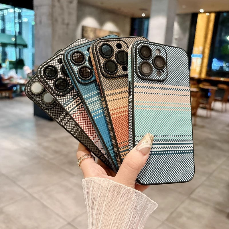 Vollverkleidete Kohlefaser-Handyhülle passend für die iPhone-Serie