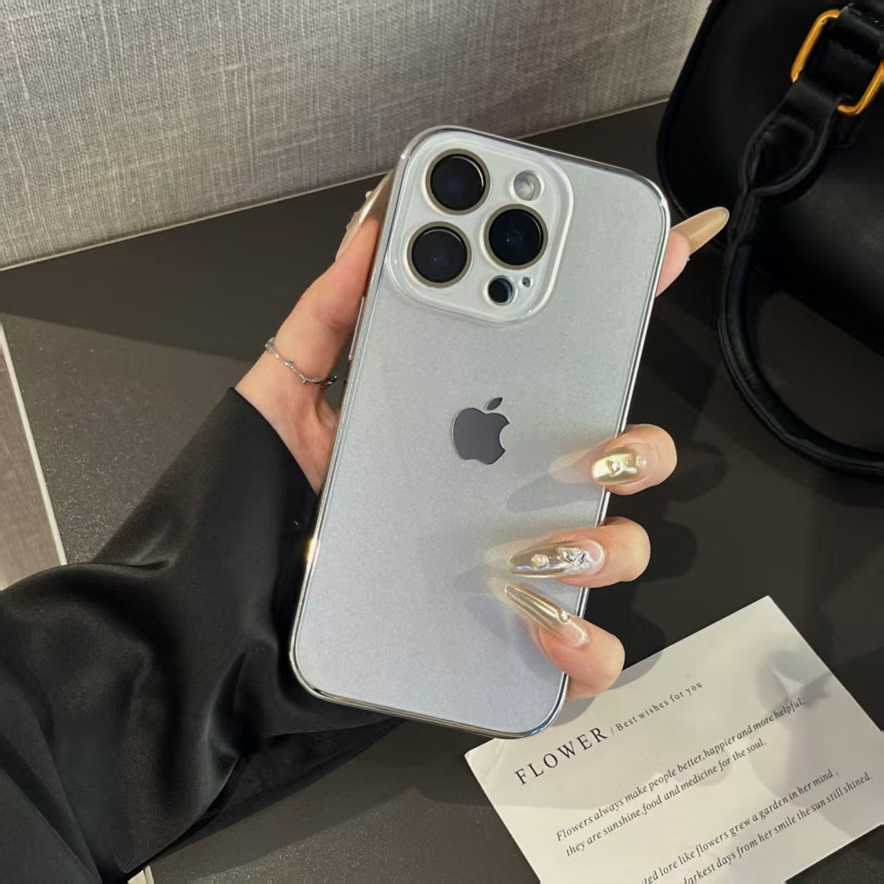 Leichtes Luxus-Hartglas für iPhone-Hülle