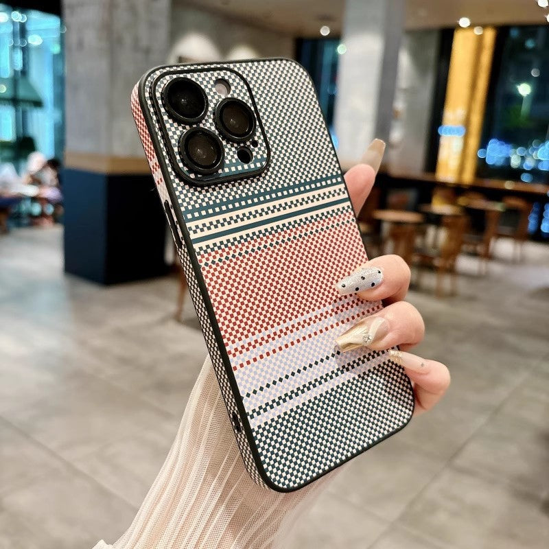 Vollverkleidete Kohlefaser-Handyhülle passend für die iPhone-Serie