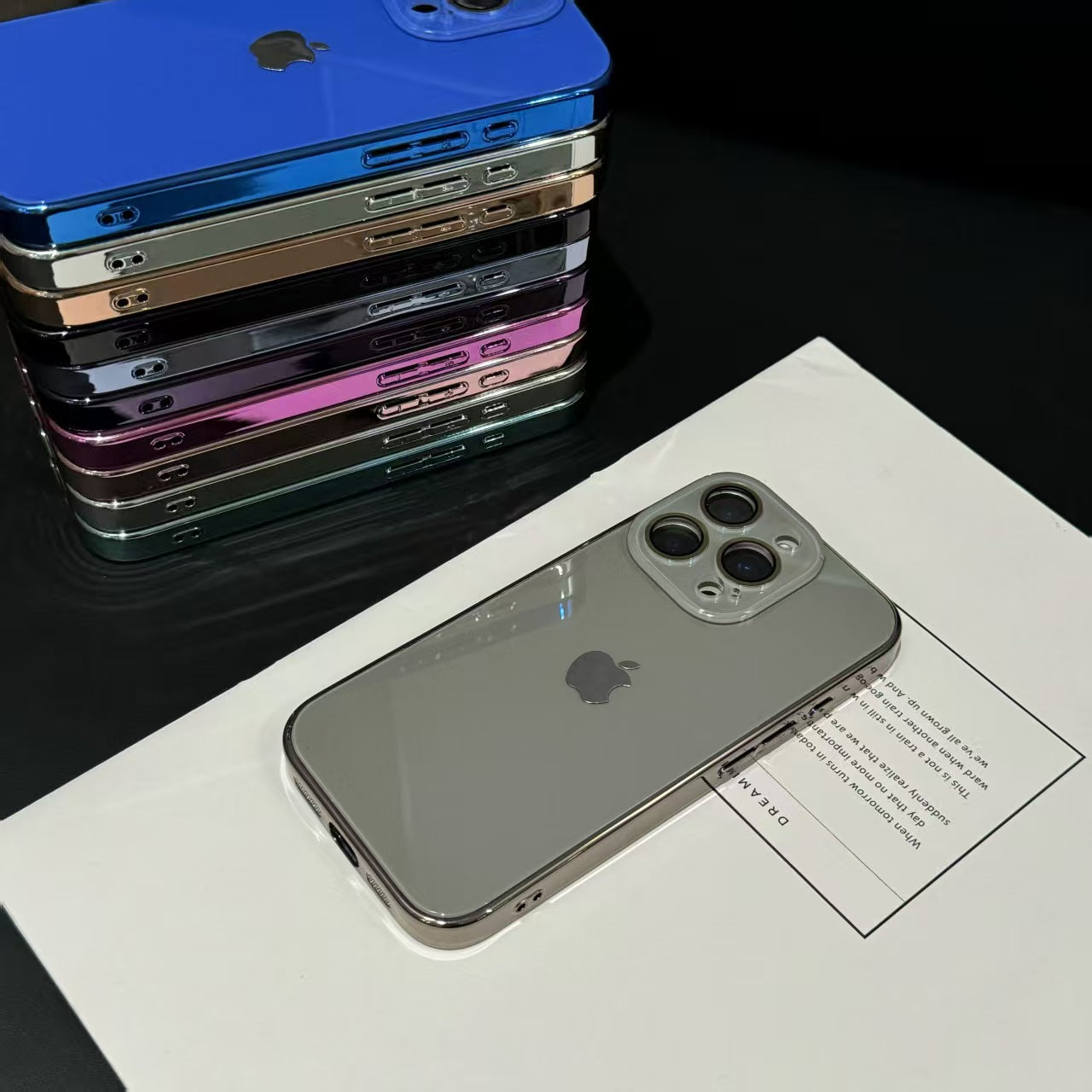 Leichtes Luxus-Hartglas für iPhone-Hülle