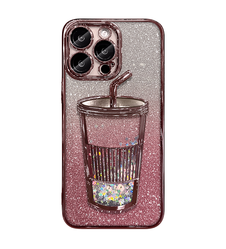 Glitzer-Treibsand-Milchtee-Tassen-Handyhülle für das iPhone
