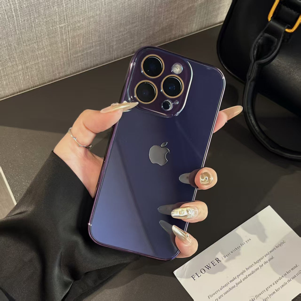 Leichtes Luxus-Hartglas für iPhone-Hülle