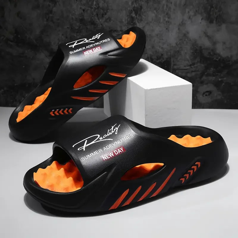 Men’s Thick-Sole Non-Slip Cloud Comfort Slide Sandals