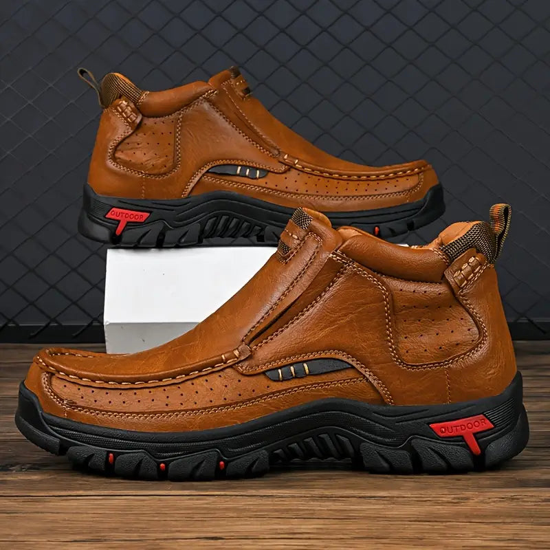Herren Handgefertigte Leder Wasserdichte Rutschfeste Orthopädische Stiefeletten