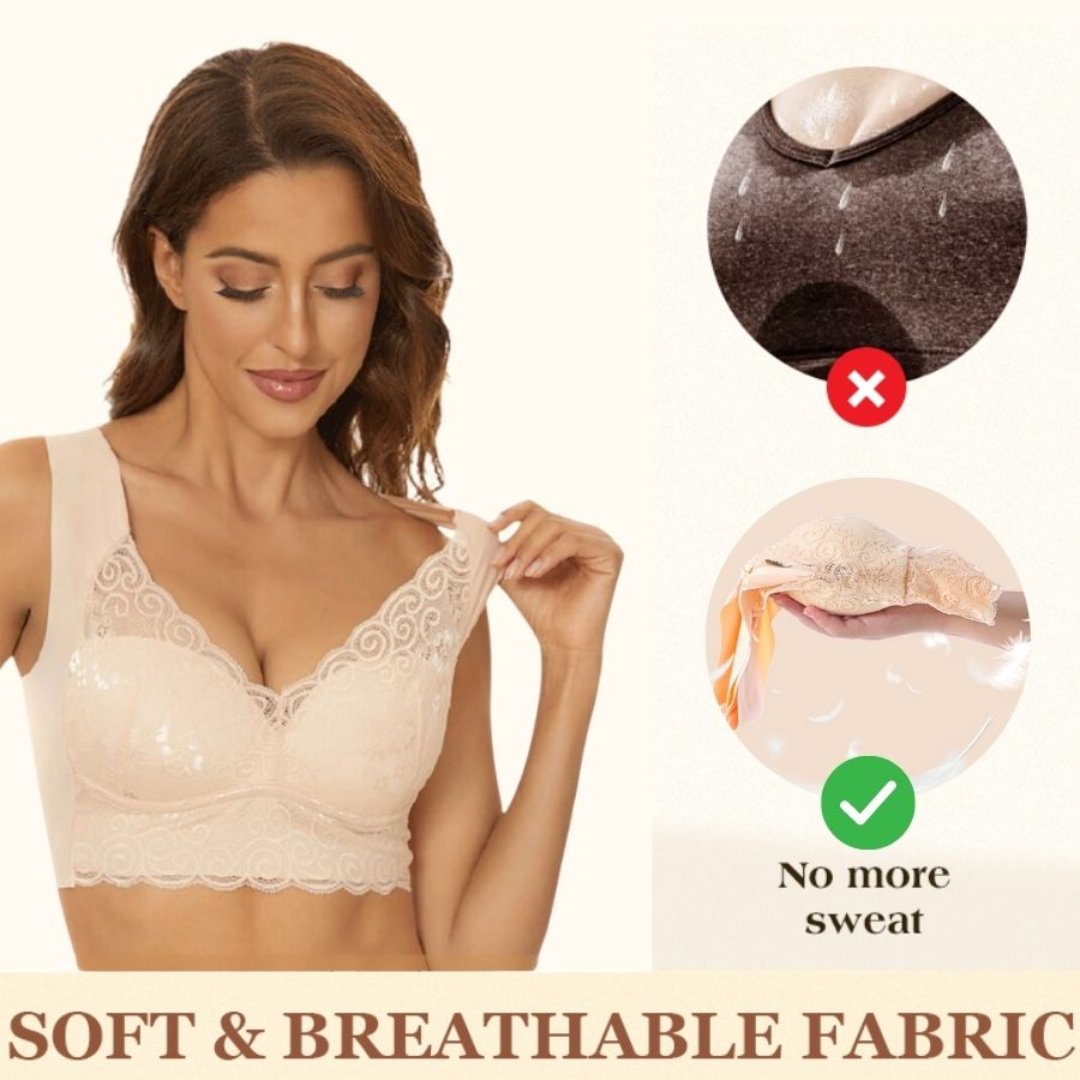🔥Letzter Tag: 1 kaufen, 2 gratis😍 – Nahtloser bügelloser Push-up-Spitzen-BH