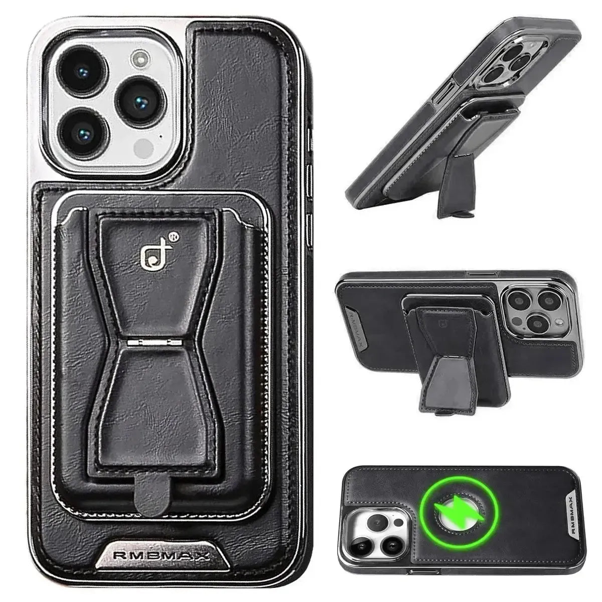Geeignet für iPhone Kartenhalter Magnetische Business Leder Handyhülle