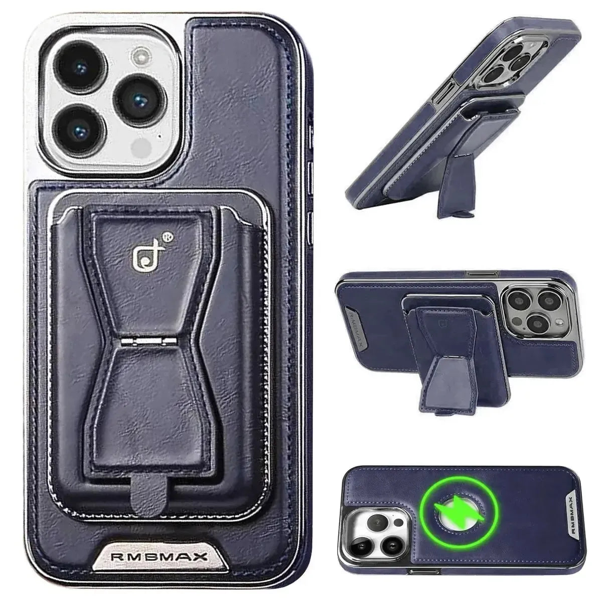 Geeignet für iPhone Kartenhalter Magnetische Business Leder Handyhülle
