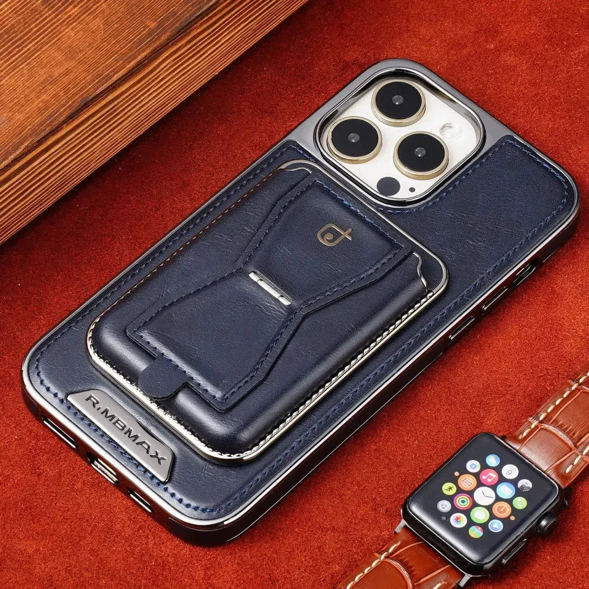 Geeignet für iPhone Kartenhalter Magnetische Business Leder Handyhülle