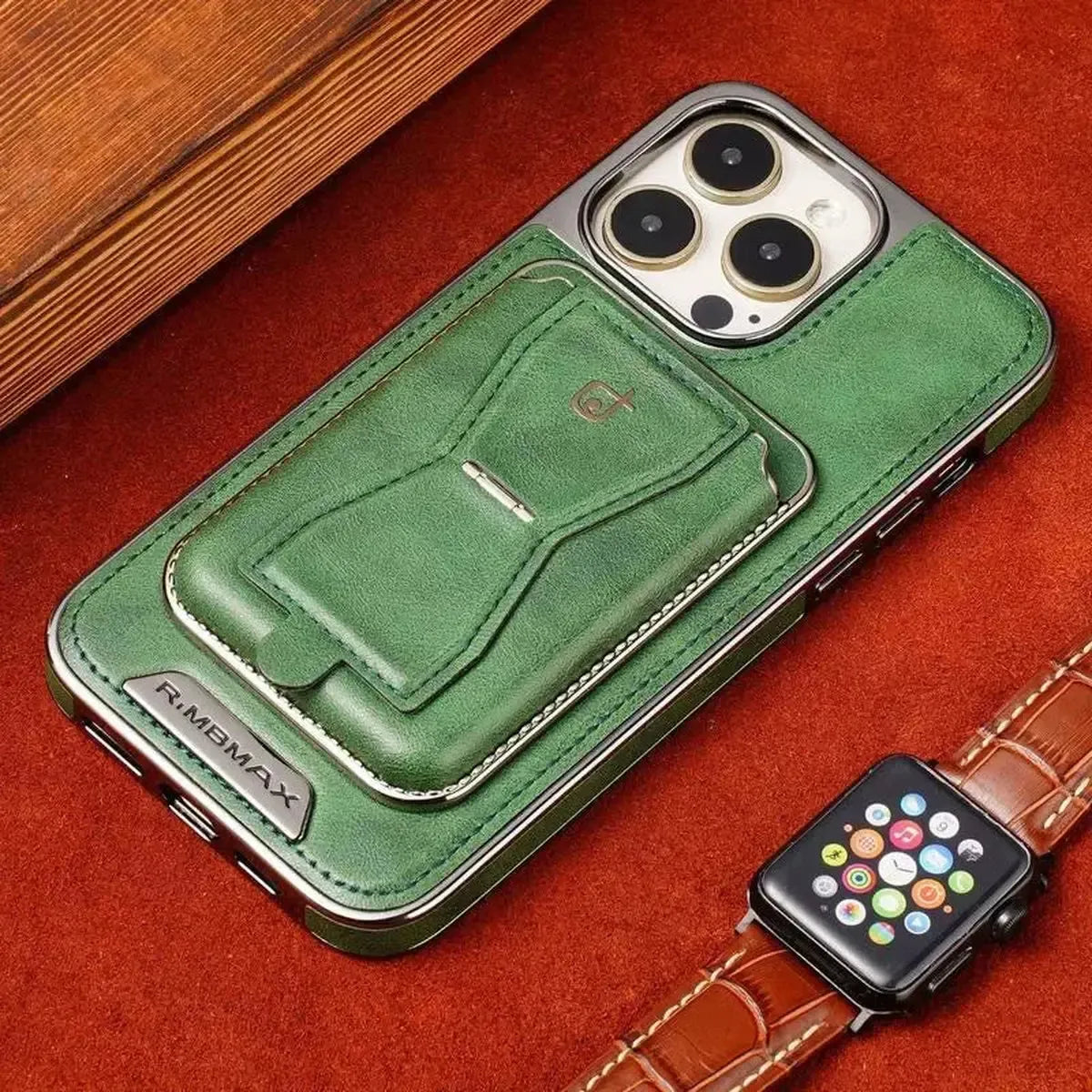 Geeignet für iPhone Kartenhalter Magnetische Business Leder Handyhülle
