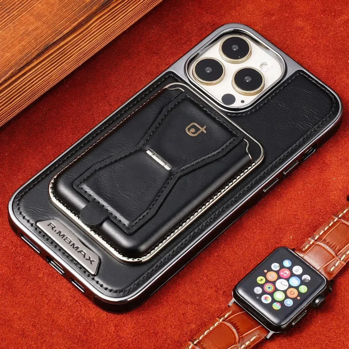 Geeignet für iPhone Kartenhalter Magnetische Business Leder Handyhülle