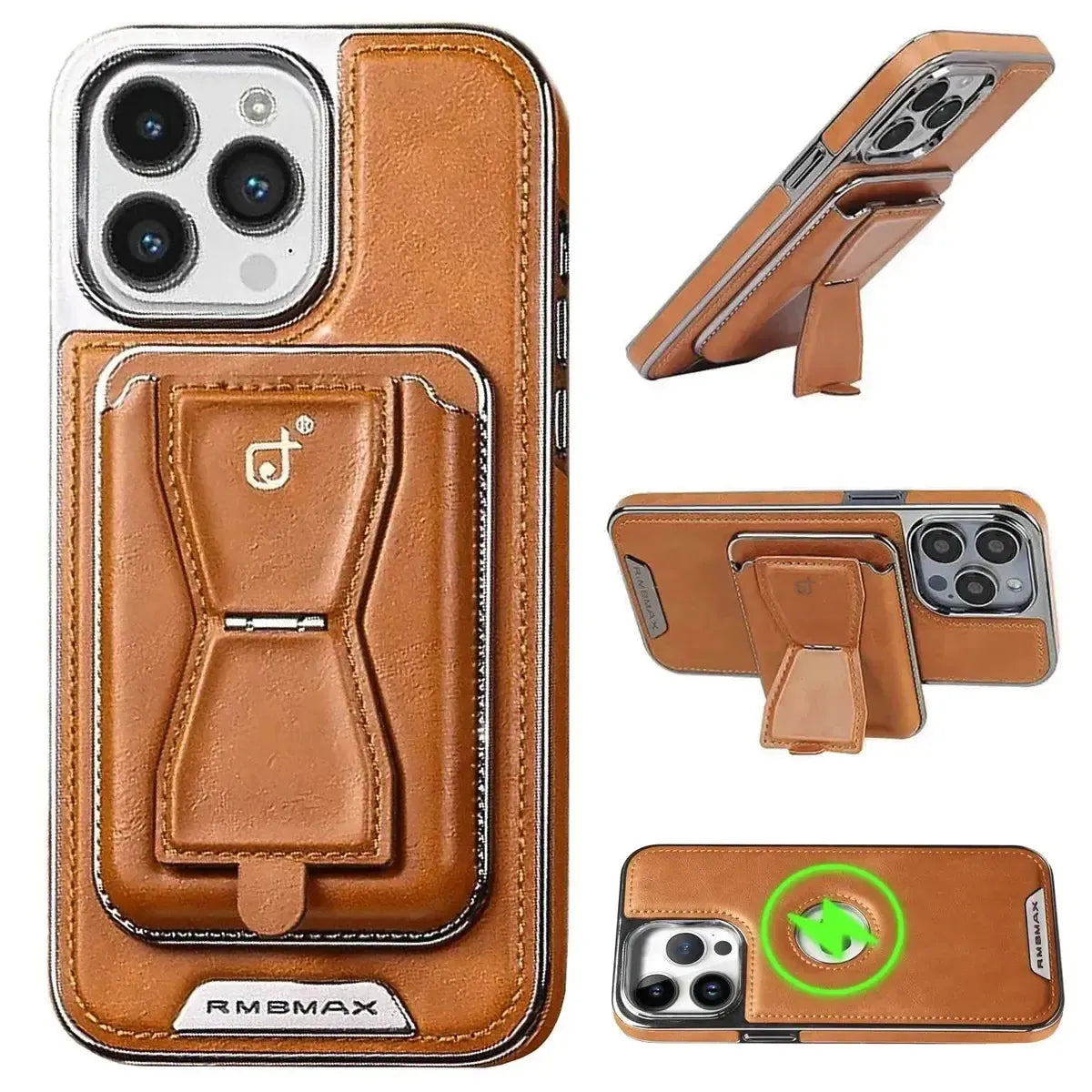 Geeignet für iPhone Kartenhalter Magnetische Business Leder Handyhülle