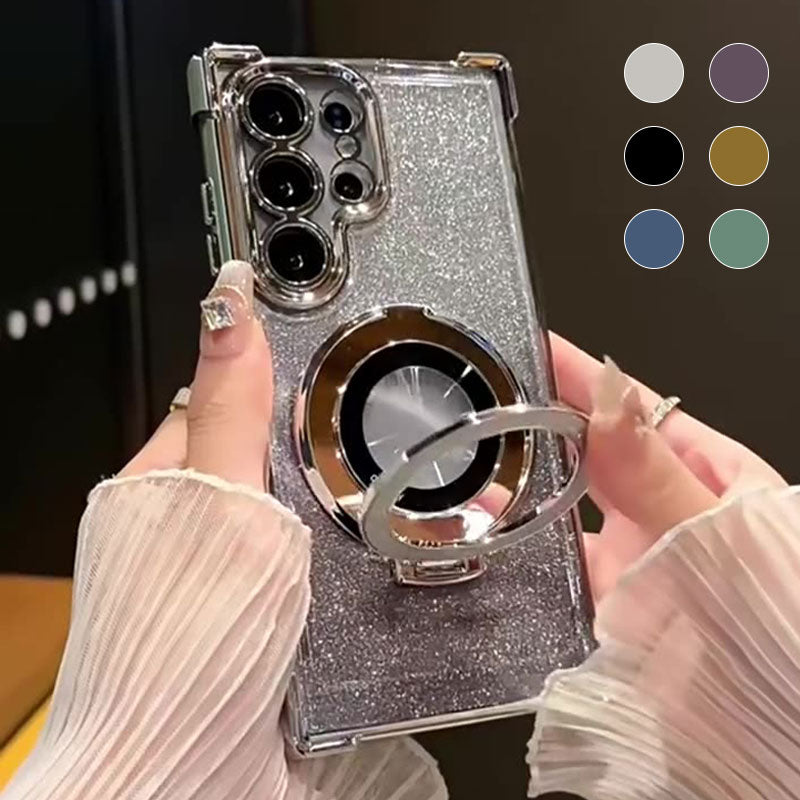 Glitzer-Objektivschutz-Magnethülle mit Ständer