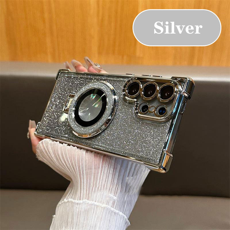 Glitzer-Objektivschutz-Magnethülle mit Ständer