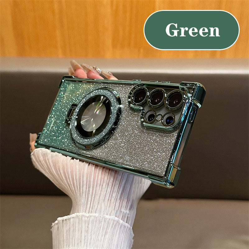 Glitzer-Objektivschutz-Magnethülle mit Ständer
